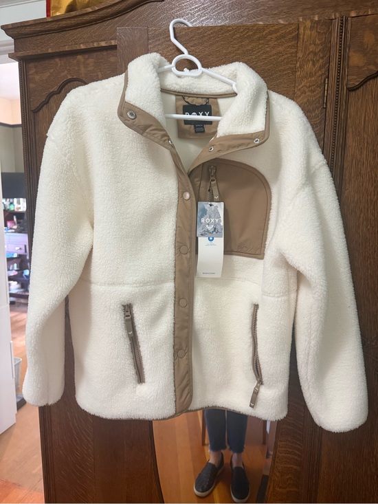 Roxy Jackets & Blazers - Roxy Cream Jacket with Tan Accents